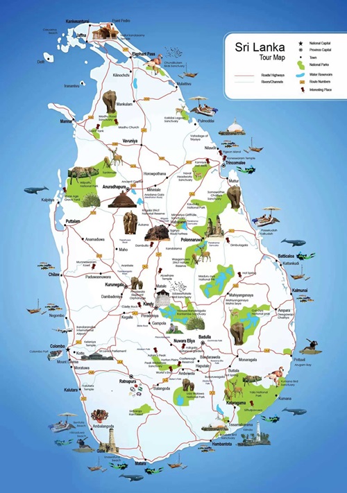 Sri Lanka Bus Routes Map